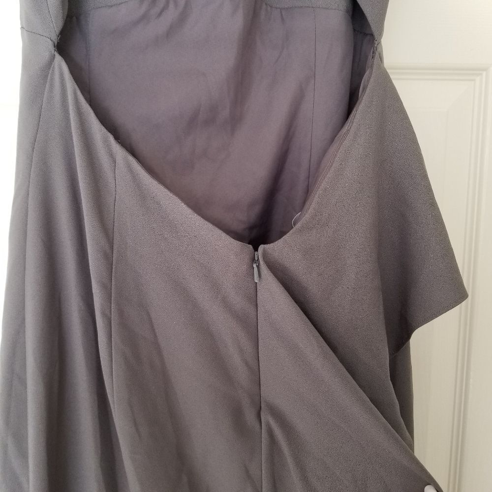 Amsale graphite grey bridesmaid dress size 12 - Picture 11 of 13